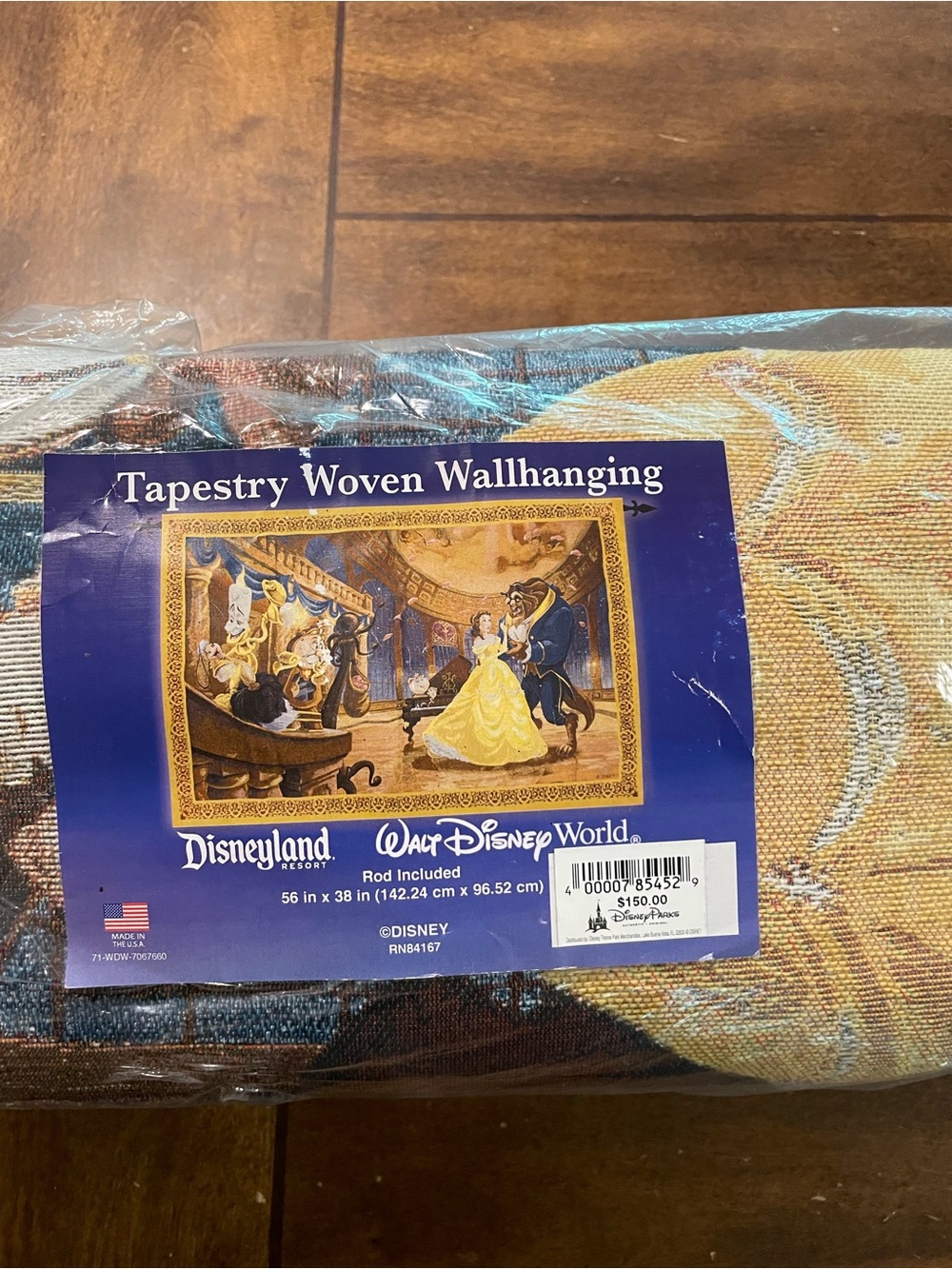 Disney Beauty and the Beast Tapestry - Blue and Yellow